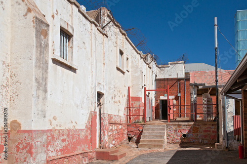 Slika na platnu Constitution Hill was a jail that housed Mahatma Gandhi and Nelson Mandela and now is home to the Constitutional Court, Johannesburg, South Africa