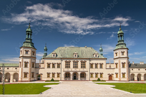 Baroque castle, Bishop`s Palace in Kielce, Poland, Europe.