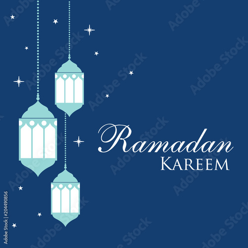 ramadan greeting card with lantern design