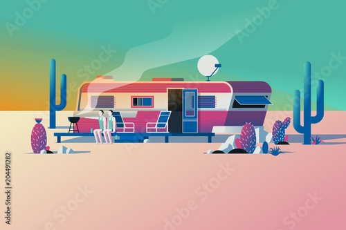 caravan in the desert