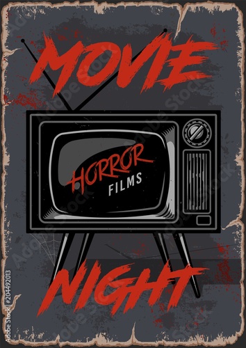 Retro TV cinema poster