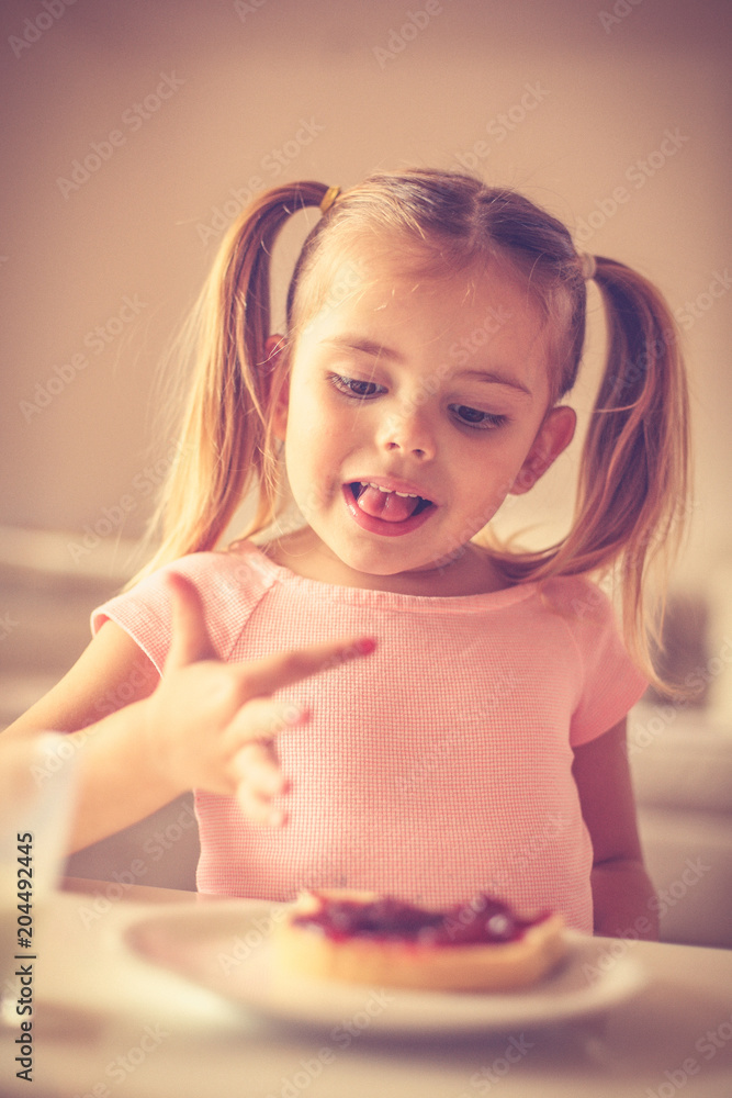 Healthy meal is important. Little girl. Healthy meal is important. Little girl.