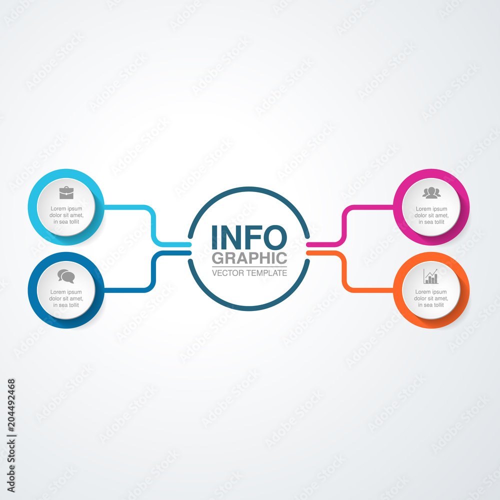 Vector infographic template for diagram, graph, presentation, chart, business concept with 4 options. Vector infographic template for diagram, graph, presentation, chart, business concept with 4 options.