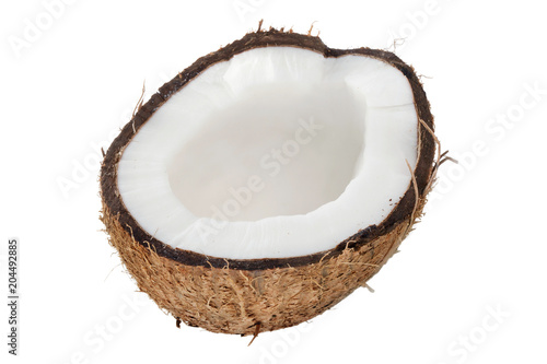 Coconut half part cracked