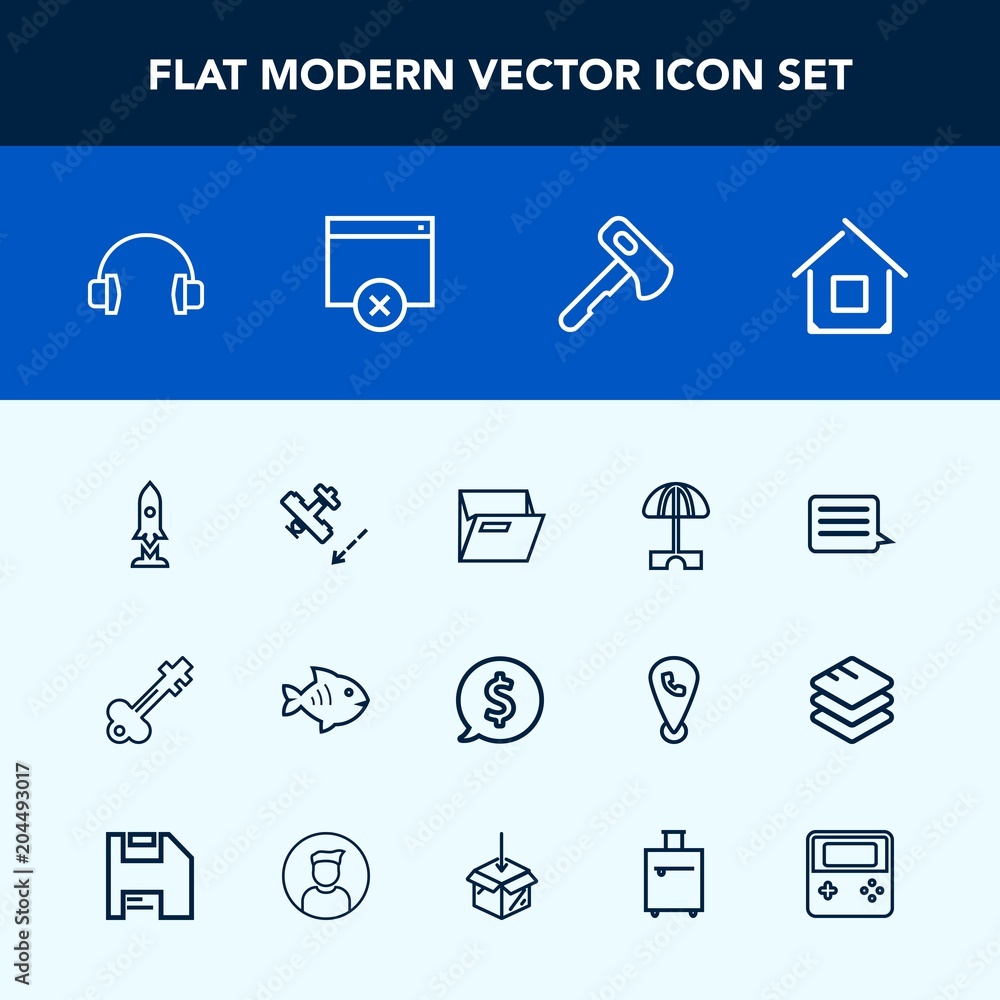 Modern, simple vector icon set with office, architecture, plane, aircraft, music, sign, craft, umbrella, construction, sun, lock, file, flight, frame, axe, tag, folder, food, stereo, estate, key icons Modern, simple vector icon set with office, architecture, plane, aircraft, music, sign, craft, umbrella, construction, sun, lock, file, flight, frame, axe, tag, folder, food, stereo, estate, key icons