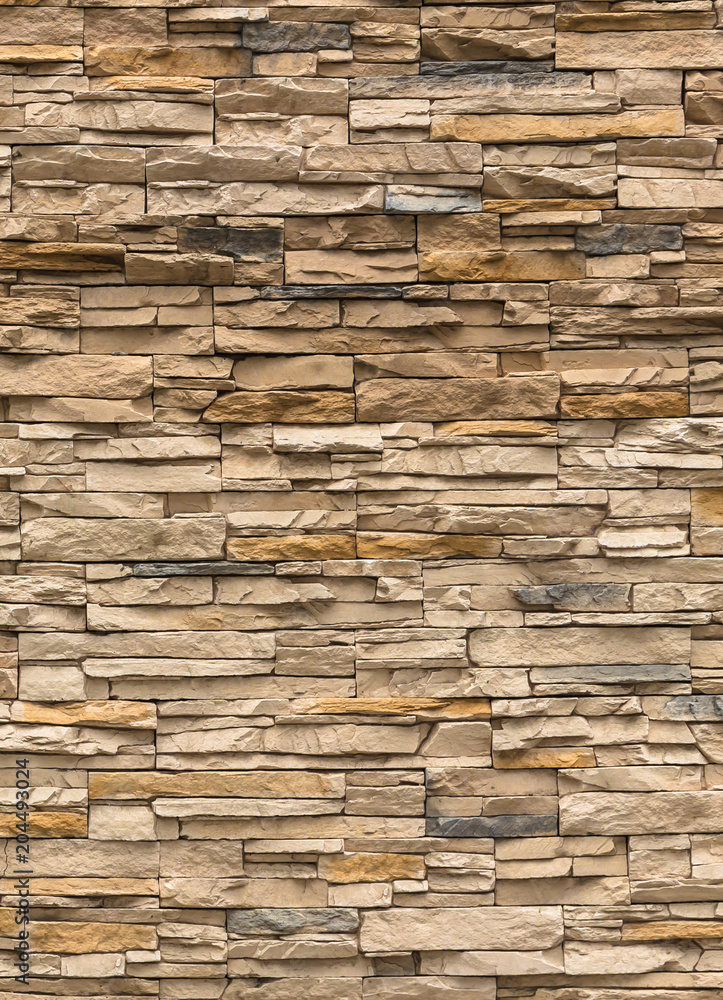 Naklejka Brown Old Bricks Wall, Vertical pattern