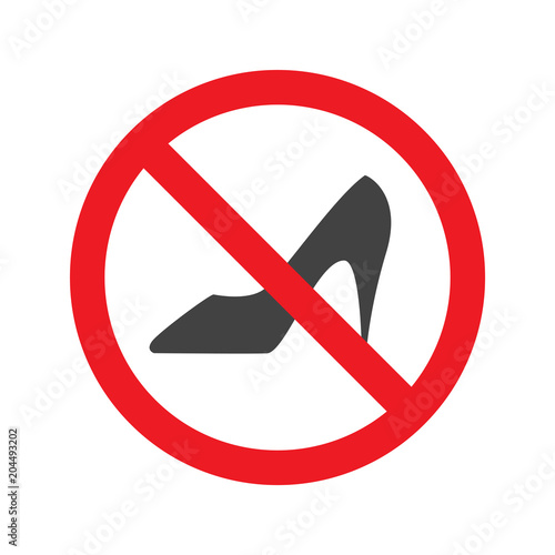 No high heels sign vector