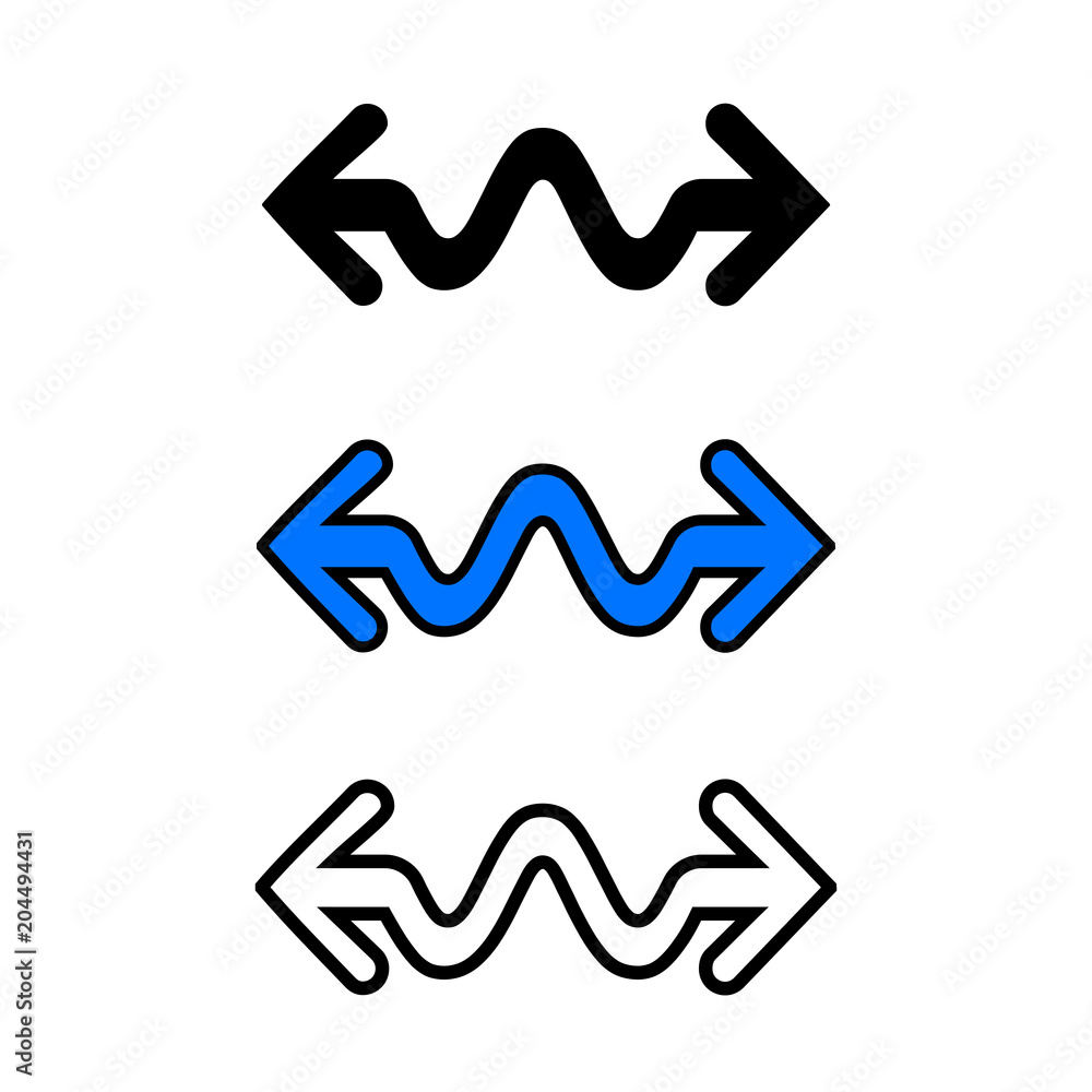Wavy arrow icon Wavy arrow icon