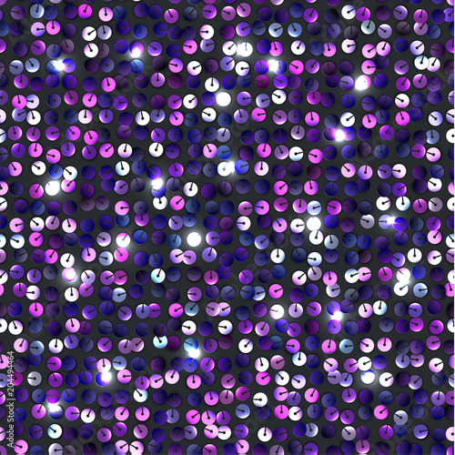 Seamless purple shiny sequined texture - vector illustration eps10