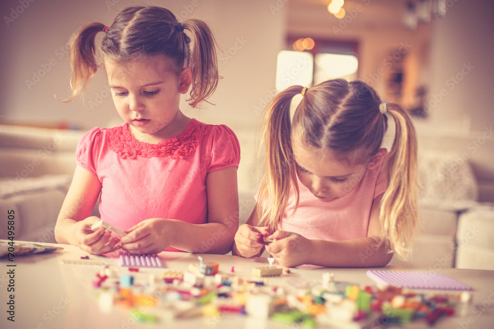 Fototapeta premium Who said that blocks is only for boys.