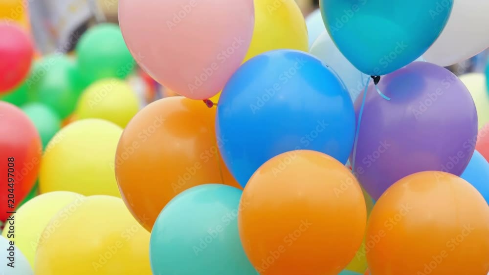 Festive balloons fastened together
Festive balloons fastened together