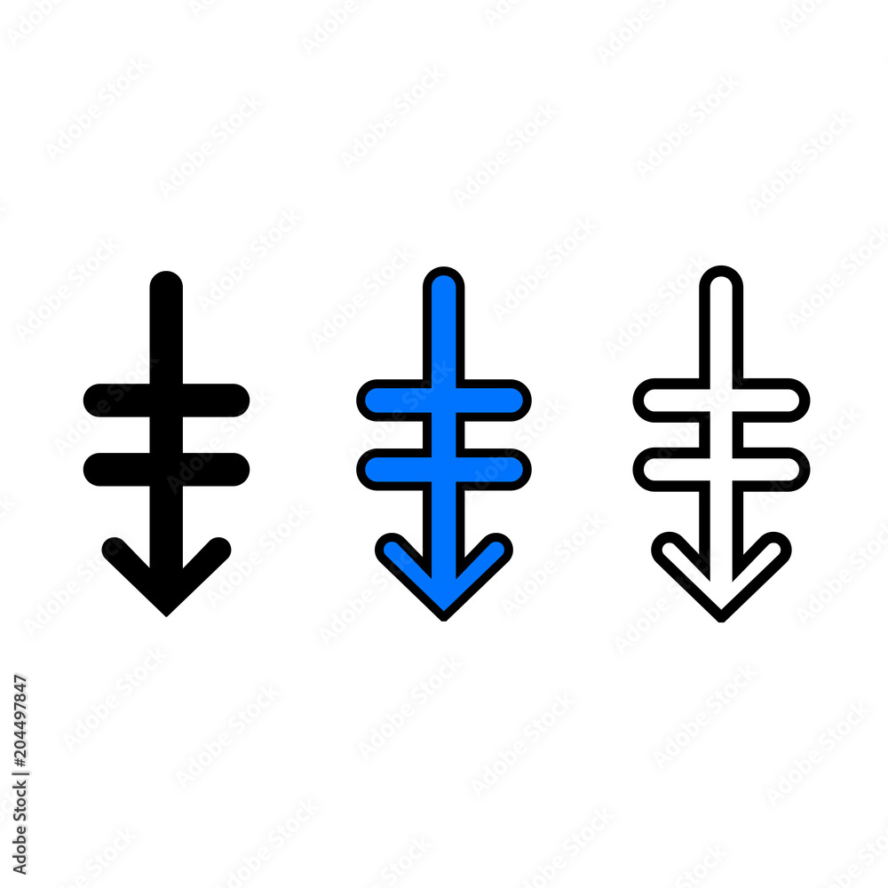 Obraz premium Down arrow icon