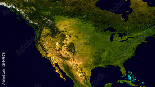 Fotografía United States of America as it looks like from space