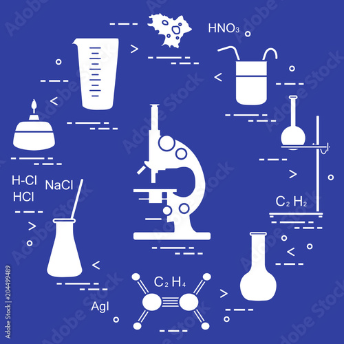 Chemistry scientific, education elements.