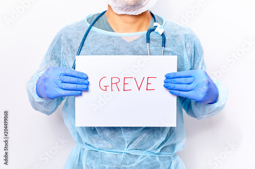 médecin en grève (personnel médical à l'hopital) photo