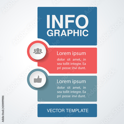 Vector infographic template for diagram, graph, presentation, chart, business concept with 2 options.