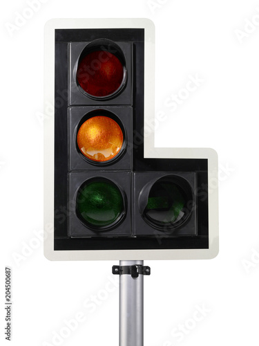 traffic light isolated on white background