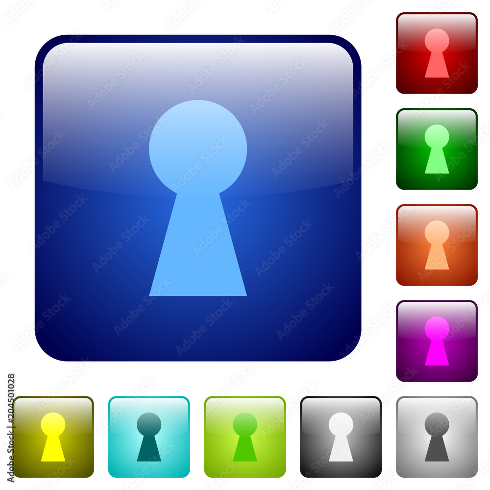 Keyhole color square buttons Keyhole color square buttons