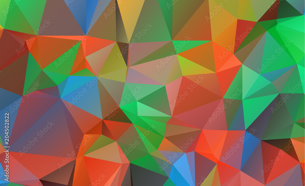 low poly geometric background consisting of triangles of different sizes and colors