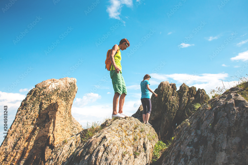 Fototapeta premium trekking in the mountains.