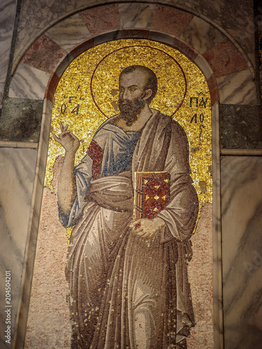 Saint Paul of Tarsus mosaic at Chora Church, 