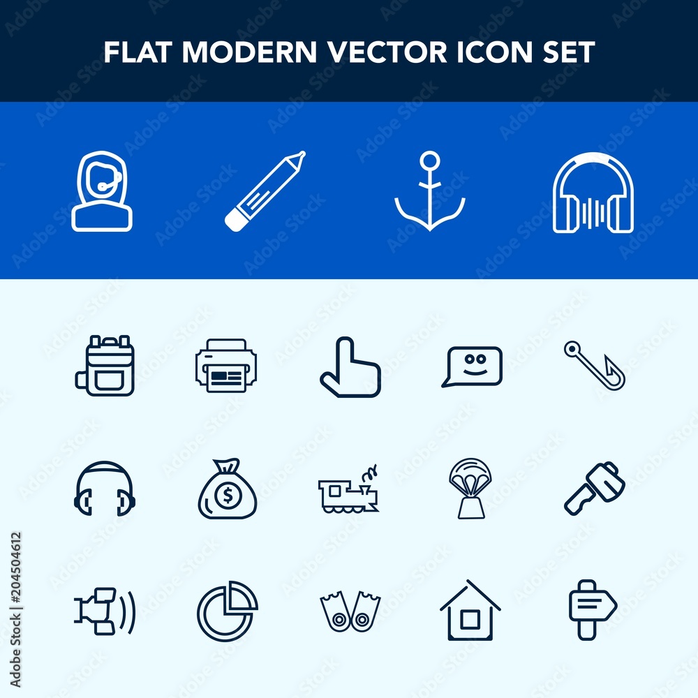 Modern, simple vector icon set with helm, money, center, fish, wheel, printer, ship, office, stereo, click, travel, rod, pencil, equipment, audio, headphone, transportation, nautical, fishing icons Modern, simple vector icon set with helm, money, center, fish, wheel, printer, ship, office, stereo, click, travel, rod, pencil, equipment, audio, headphone, transportation, nautical, fishing icons