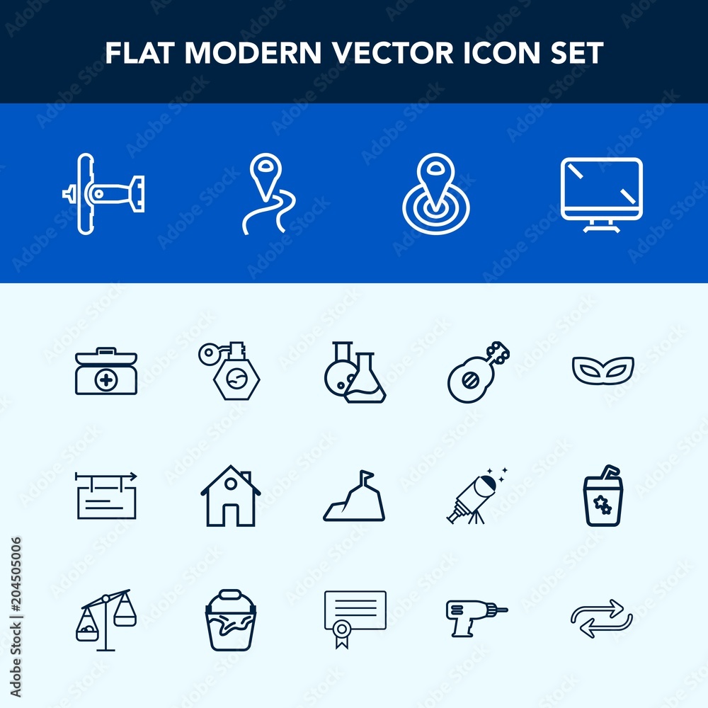 Modern, simple vector icon set with mountain, airplane, nature, billboard, poster, box, beauty, pump, technology, estate, guitar, plane, monitor, music, white, sign, carnival, sky, mask, radius icons Modern, simple vector icon set with mountain, airplane, nature, billboard, poster, box, beauty, pump, technology, estate, guitar, plane, monitor, music, white, sign, carnival, sky, mask, radius icons