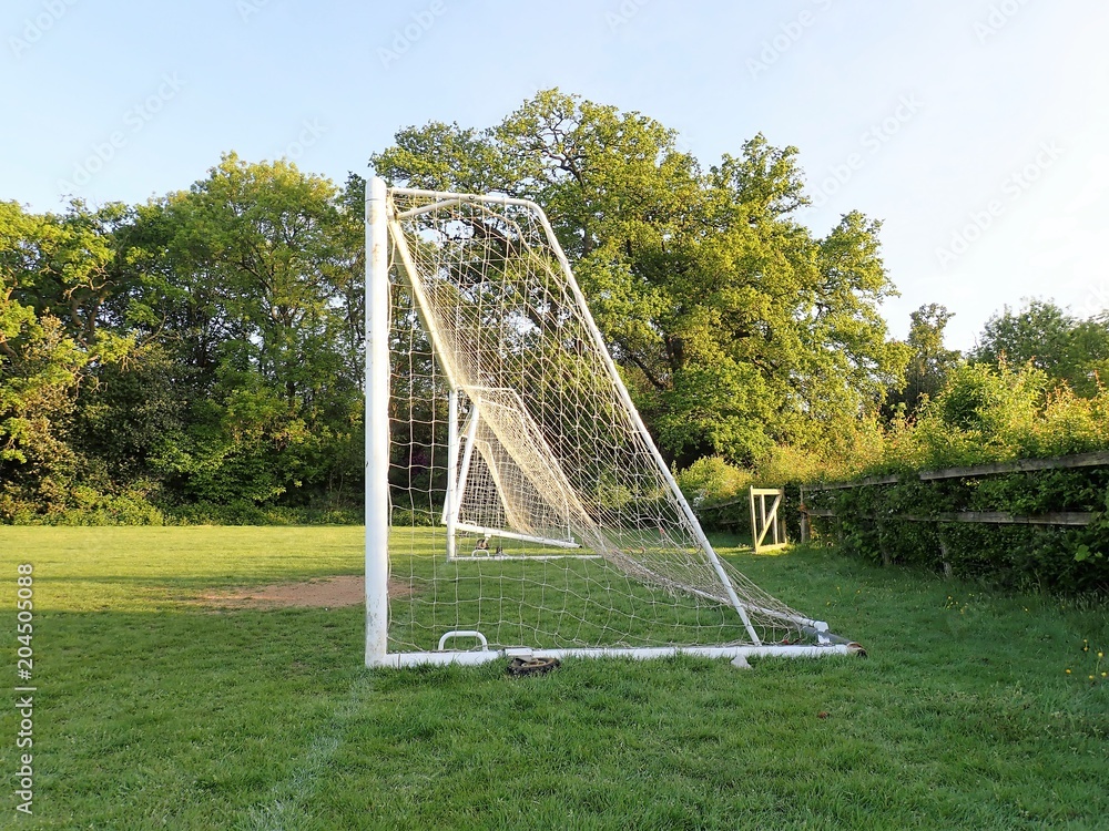 Football goals with nets