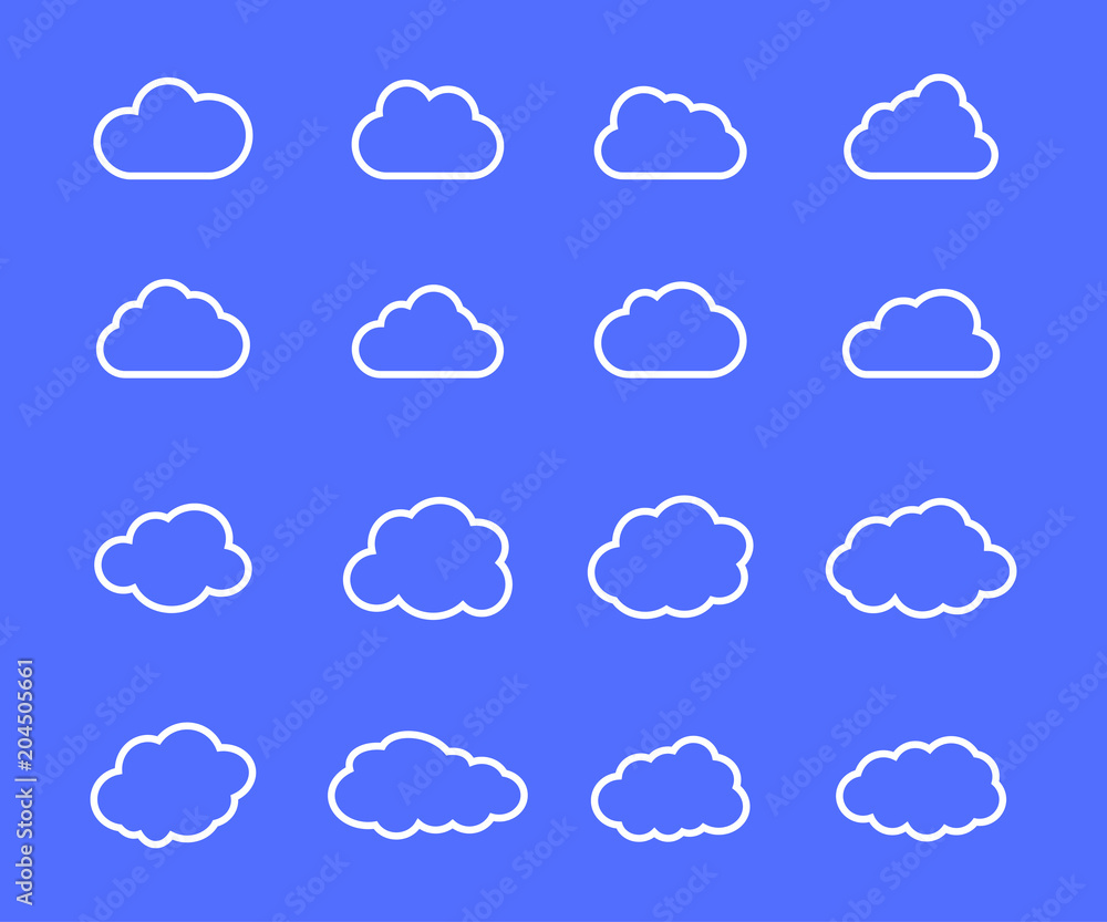 Clouds sky vector icon. Clouds sky vector icon.