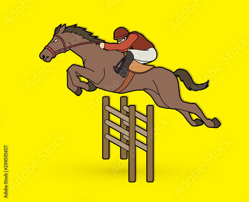 Riding horse, Race horse, Jockey Equestrian graphic vector.