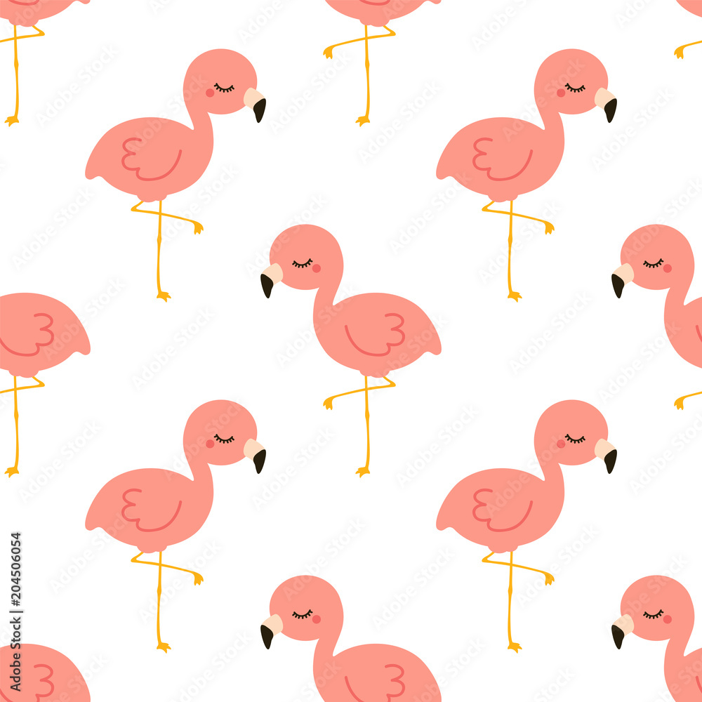 Fototapeta premium flamingo child pattern