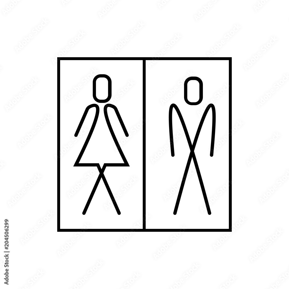 WC sign, man and woman icon WC sign, man and woman icon