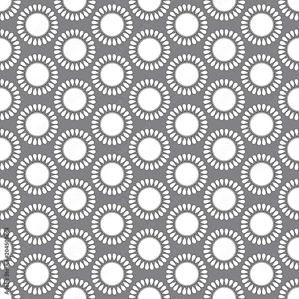 Seamless pattern with doodle circles