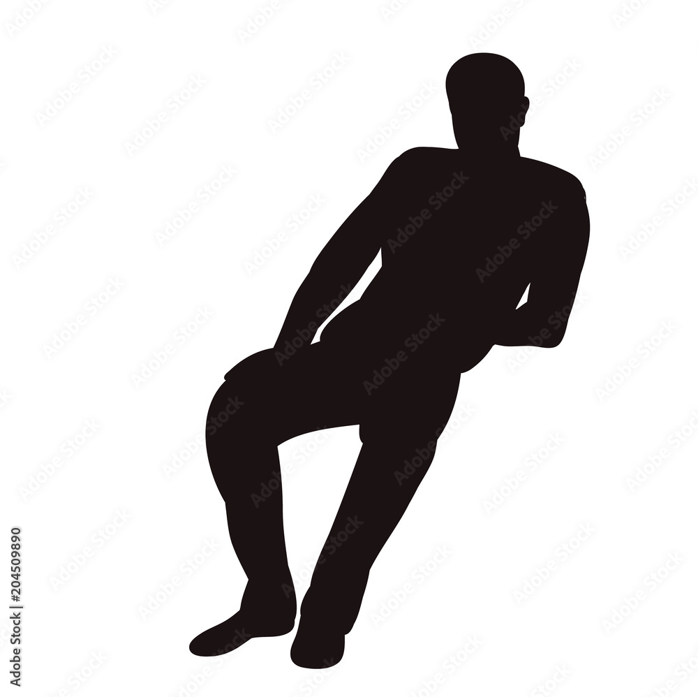 silhouette man sitting silhouette man sitting