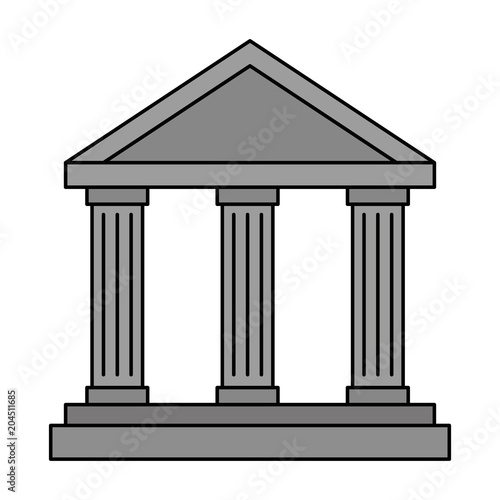 bank building isolated icon vector illustration design