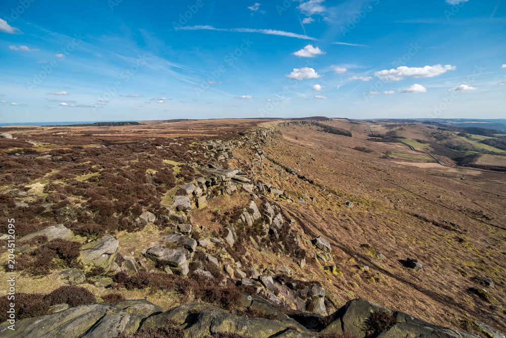 The Bamford Edge landscape, UK