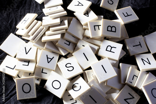 stack of alphabet letters