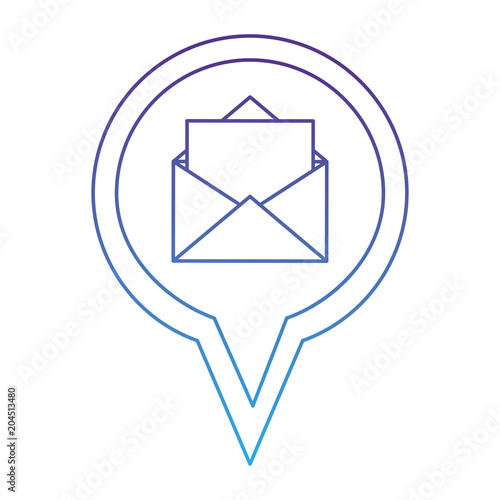 speech bubble with envelope mail vector illustration design