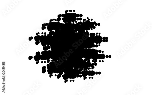 star transformation pattern with dot particles, space background with halftone effect, star effect isolated vector, starburst design background element