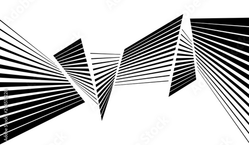 black and white stripe line abstract graphic optical art background