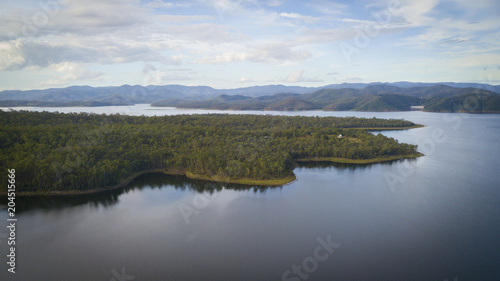 Aerial view of dam