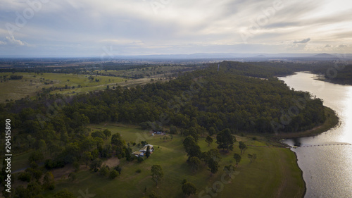 Aerial view of dam