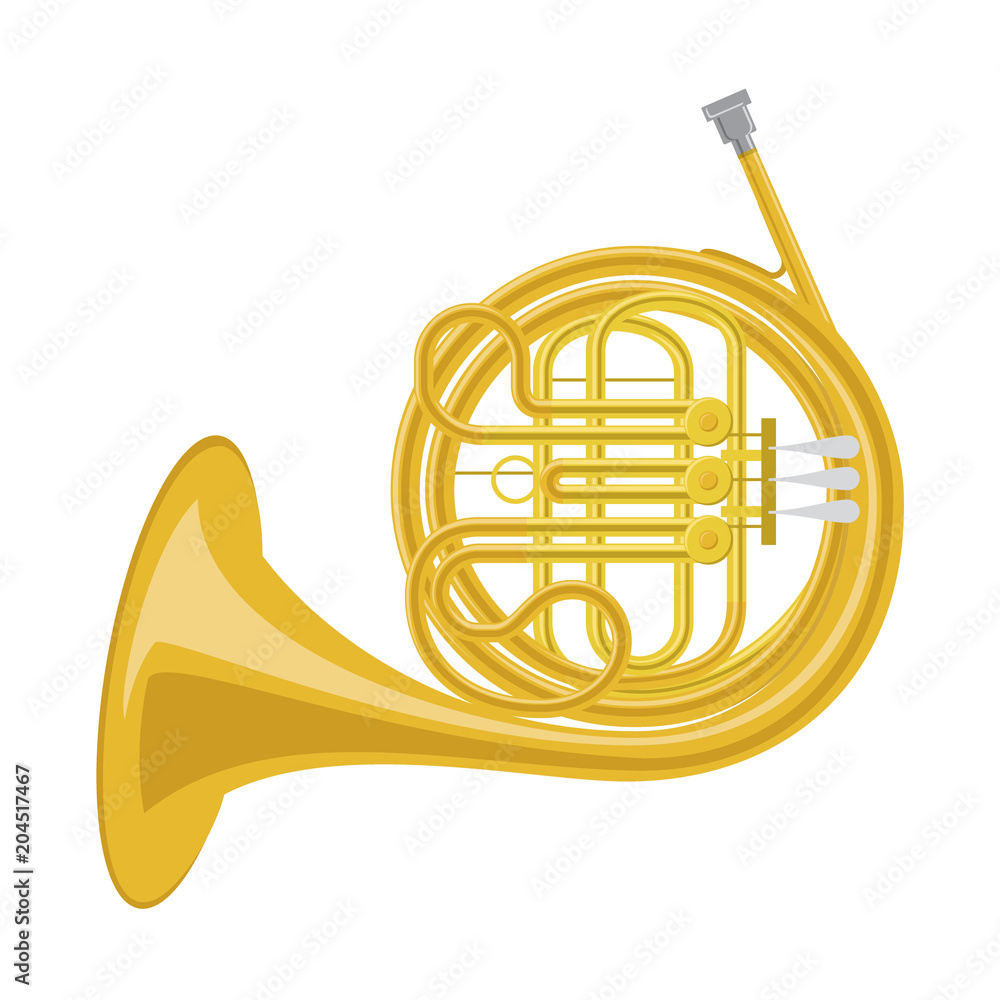 French horn cartoon