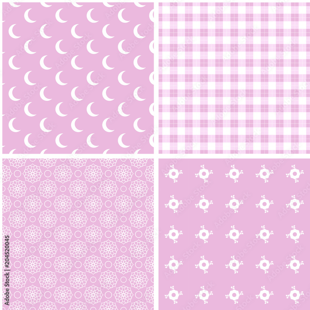 Different vector seamless patterns. Different vector seamless patterns.