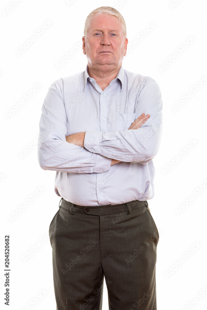 Studio shot of mature man