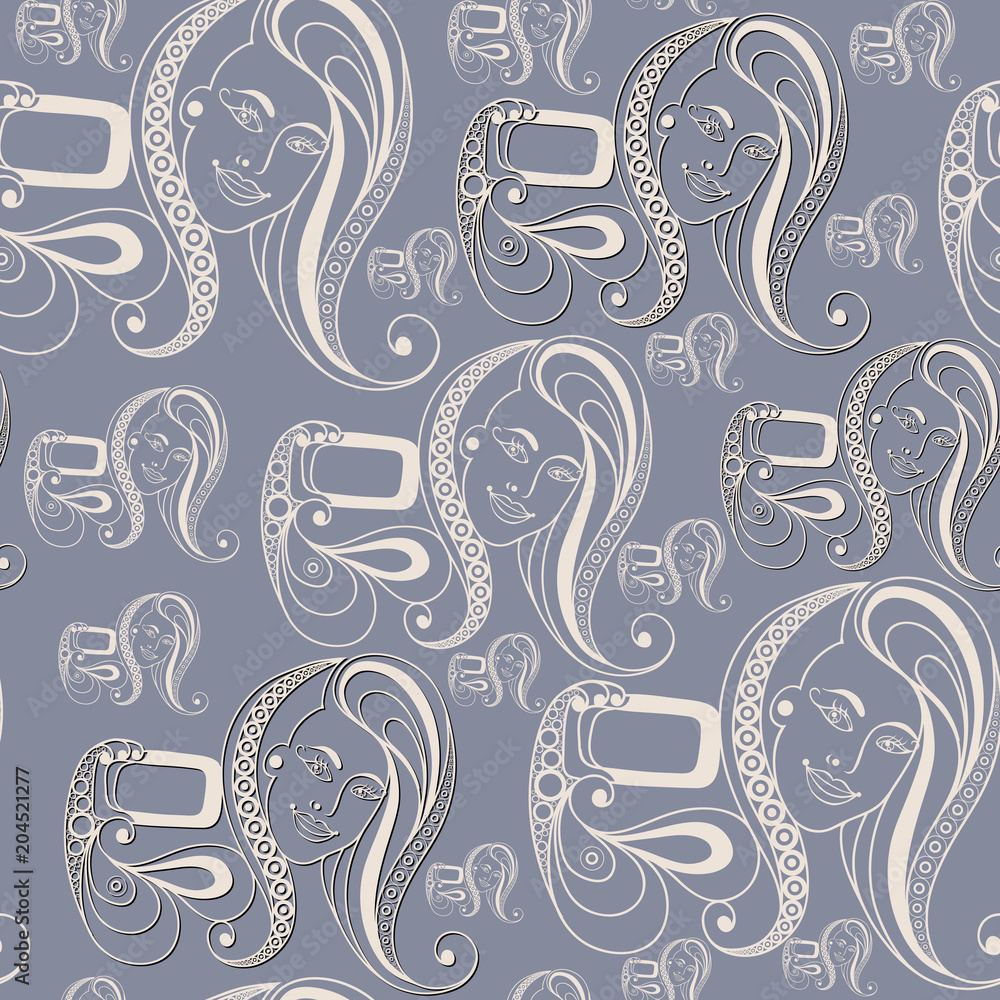Seamless texture with abstract human 14 Seamless texture with abstract human 14