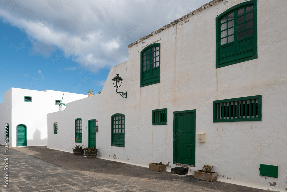 recreation of a fishing village in Costa Teguise, Lanzarote Island, Spain