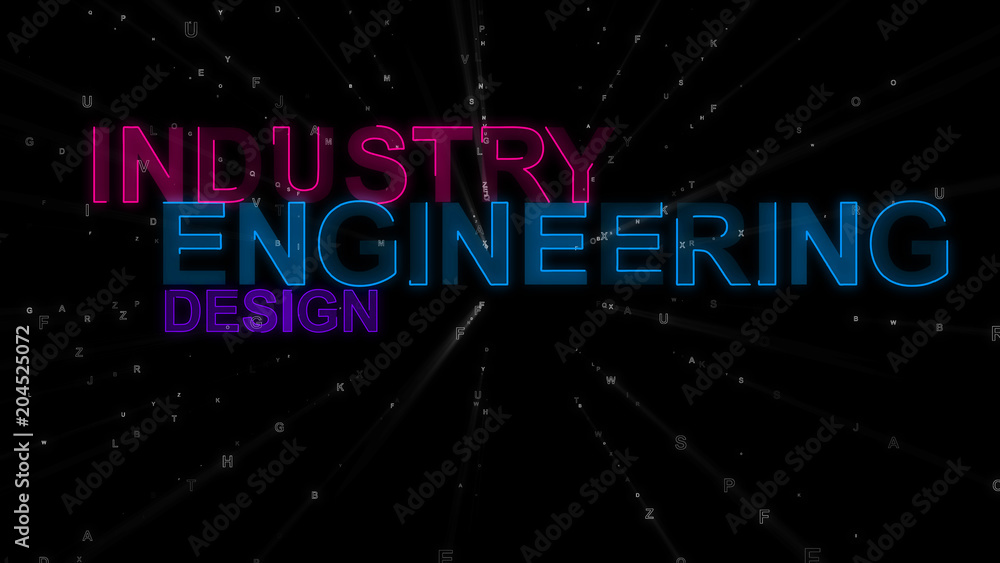 Industry, Engineering, Design as Concept Words Industry, Engineering, Design as Concept Words