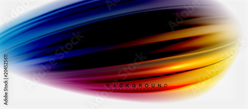 Blurred fluid colors background, abstract waves lines, vector illustration