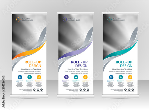 Roll up banner stand template design